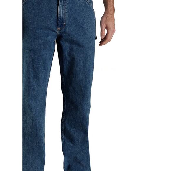 Carhartt Men's Carpenter Loose Straight Denim Dungaree Dark Wash. Size 38X32 - Picture 1 of 8